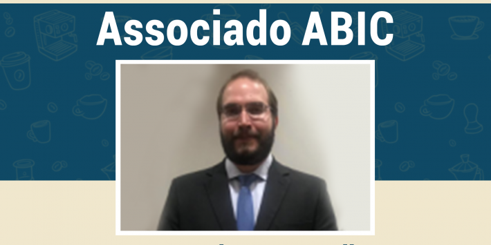 arte gráfica com foto centralizada de produtor de café