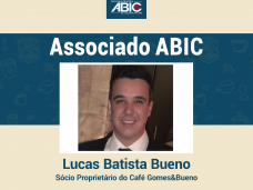 arte grafica com foto do associado da abic