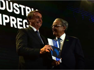 Jair Bolsonaro e Robson Braga. Crédito Divulgação CNI