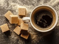 Cup of coffee with sugar